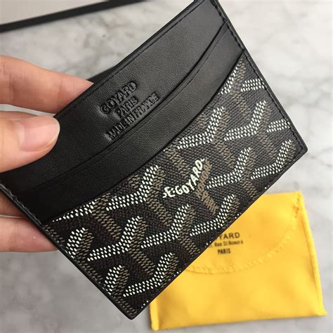 all black goyard card holder|goyard card holder men.